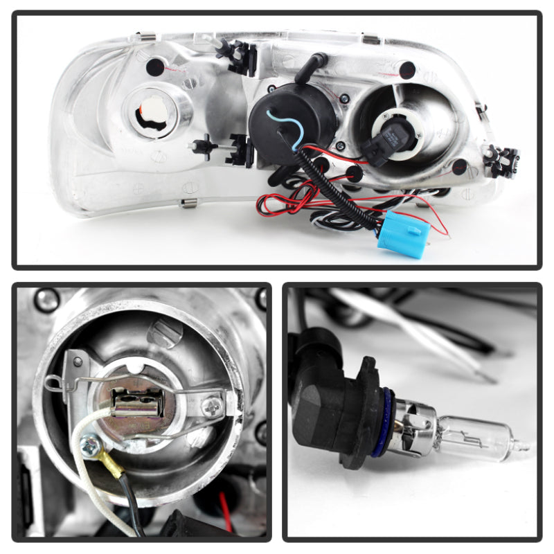 Spyder Ford F150 97-03 Projector - LED Halo Amber Reflctr LED Blk Smke PRO-YD-FF15097-1P-AM-BSM 5078445