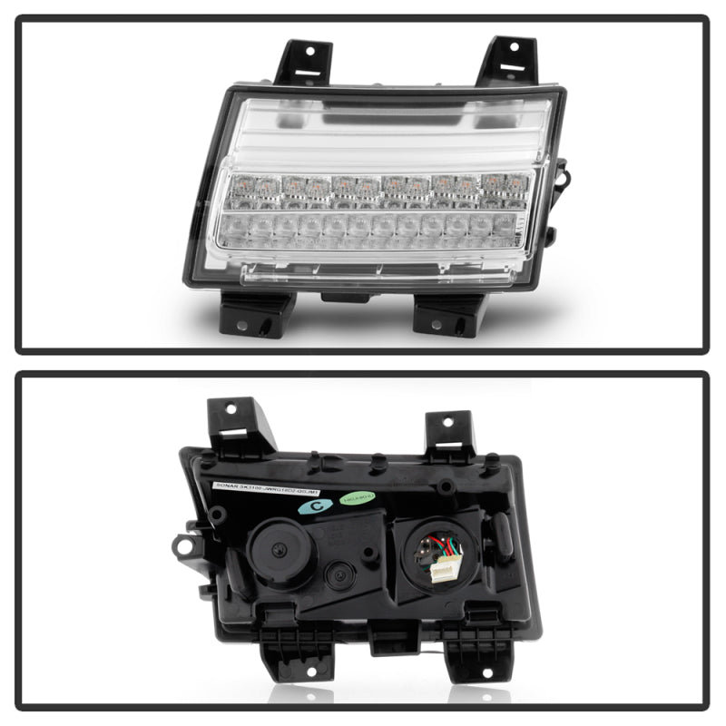 Spyder Jeep Wrangler 2018-2019 (LED Model Only) LED Front Bumper Lights - Sequential Signal - Chrome 5086792