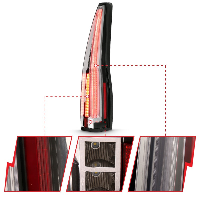 ANZO 2007-2014 Chevrolet TahOE Led Taillights Red/Clear 311297