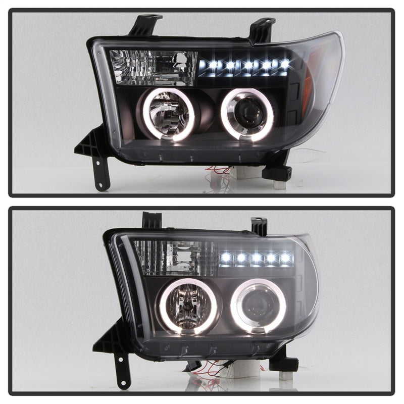 Spyder Toyota Tundra 07-133 Projector Headlights LED Halo LED Blk PRO-YD-TTU07-HL-BK 5012029