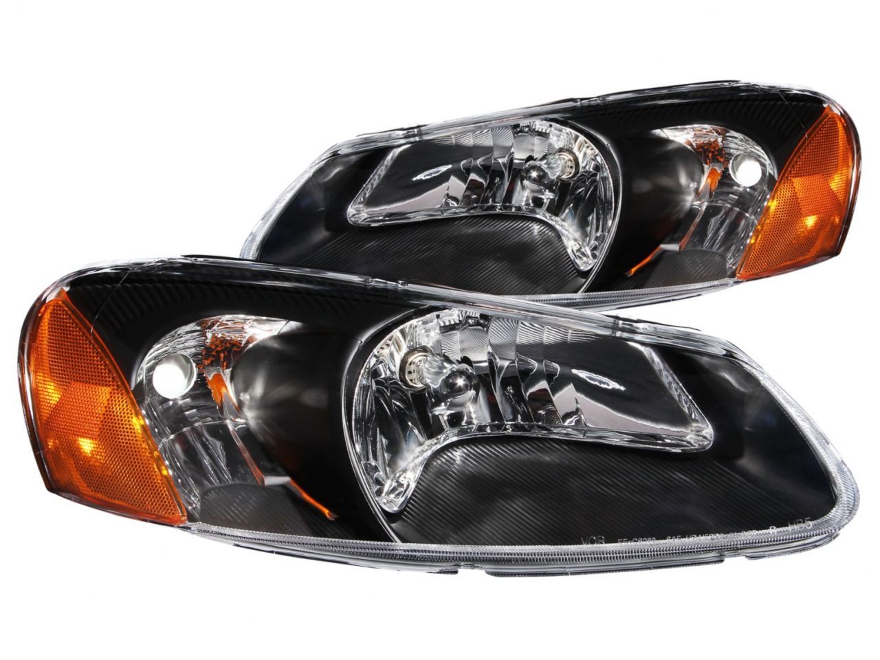 Anzo 2001-2004 Dodge Stratus Crystal Headlights Black
