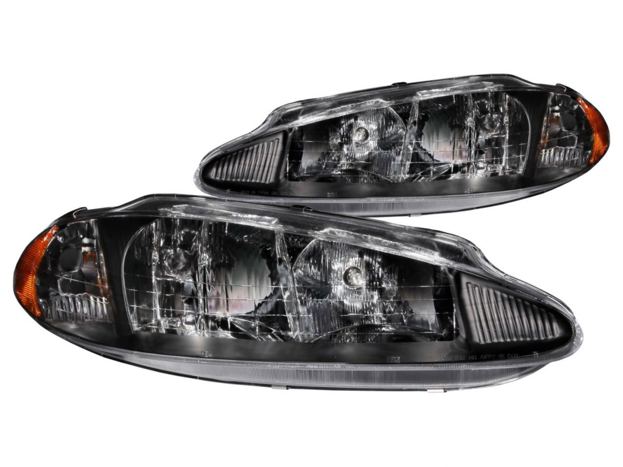 Anzo 1998-2004 Dodge Intrepid Crystal Headlights Black