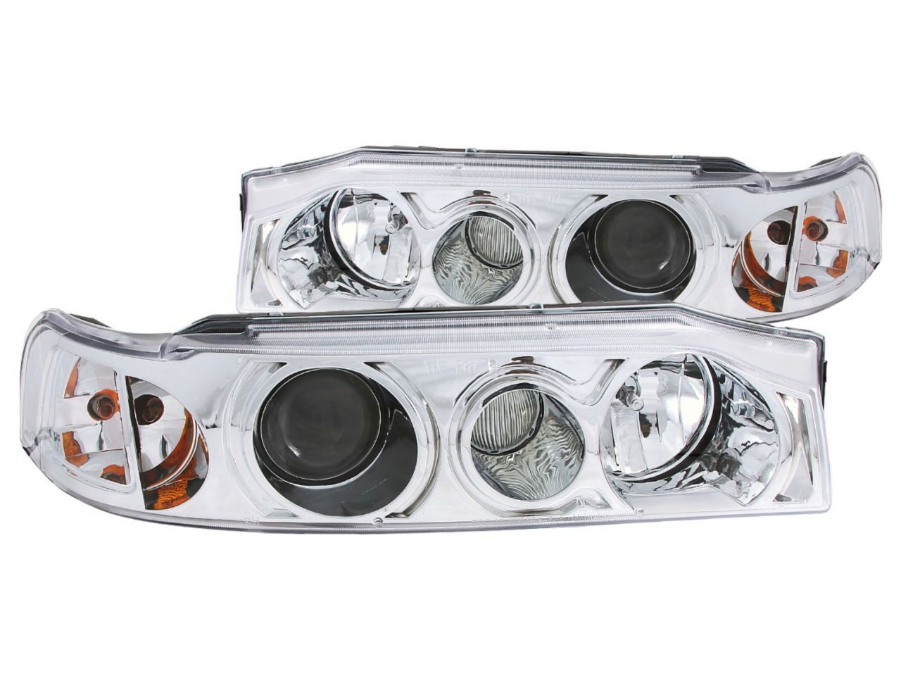 Anzo 1990-1993 Honda Accord Projector Headlights w/ Halo Chrome 1pc