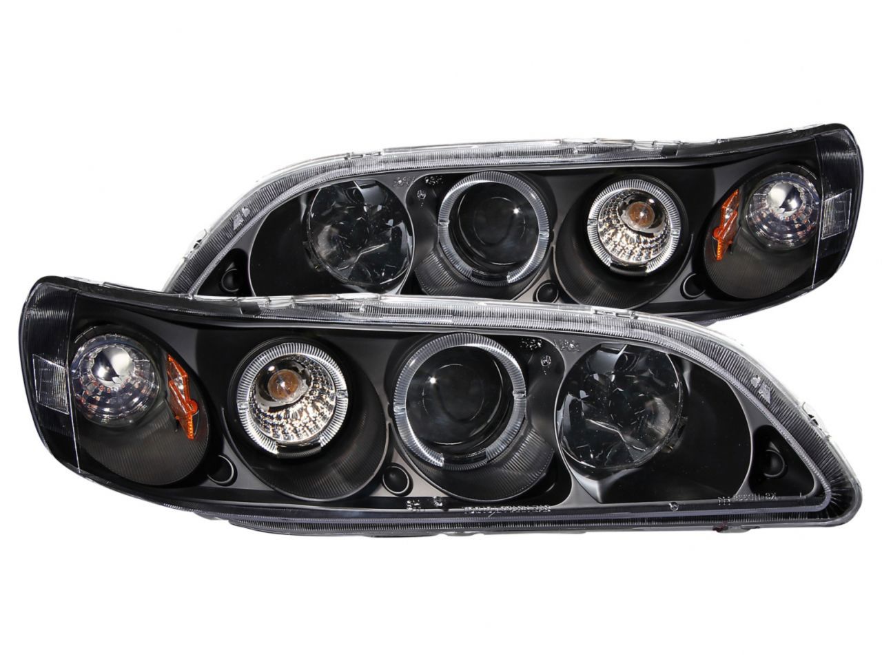 Anzo 1998-2002 Honda Accord Projector Headlights w/ Halo Black