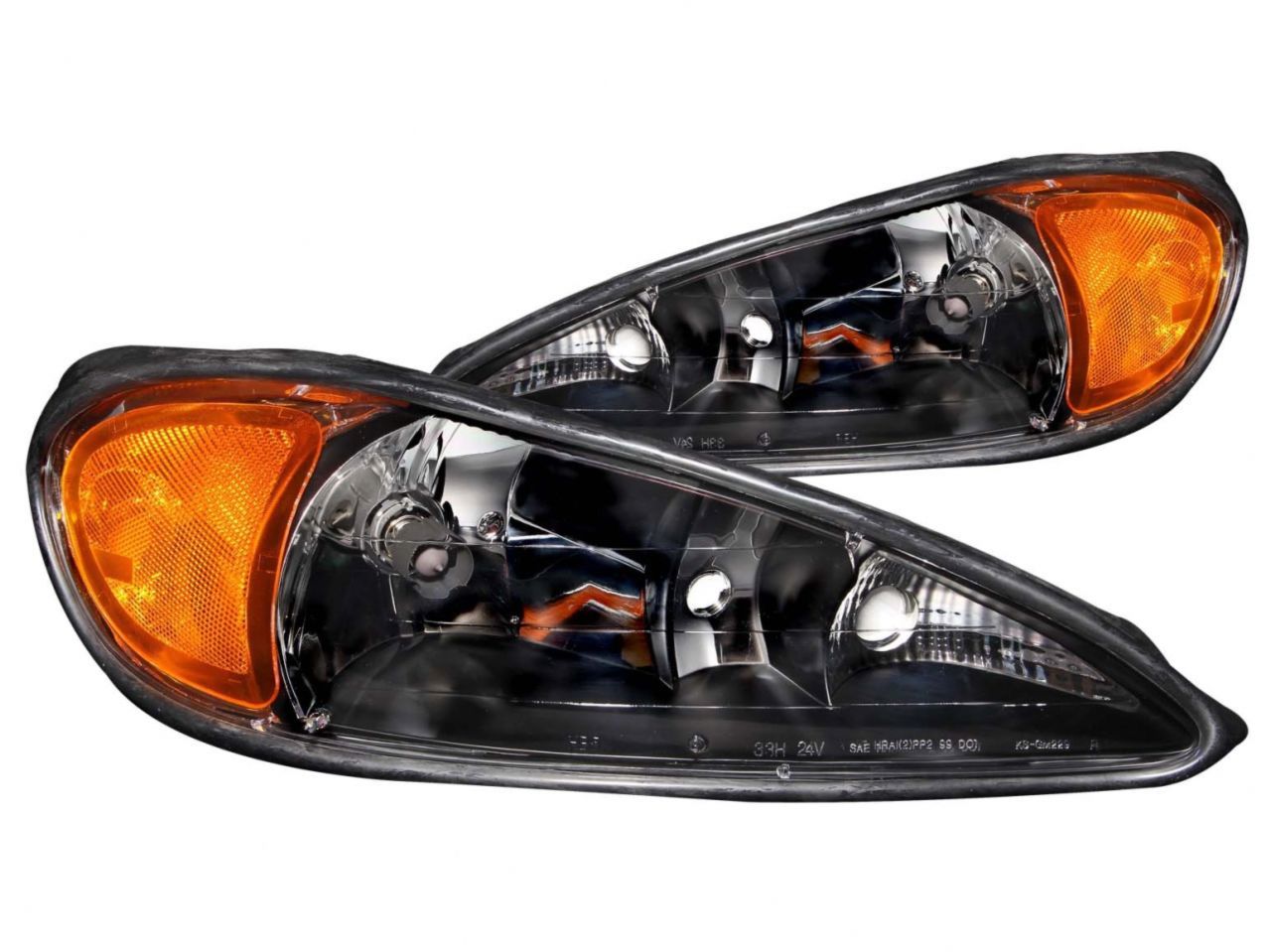 Anzo 1999-2005 Pontiac Grand Am Crystal Headlights Black