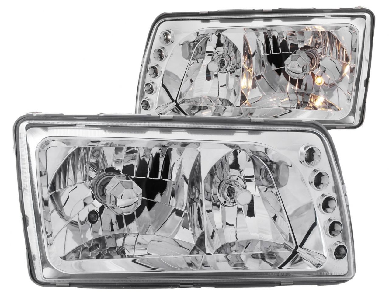Anzo 1981-1991 Mercedes Benz S Class W126 Crystal Headlights Chrome