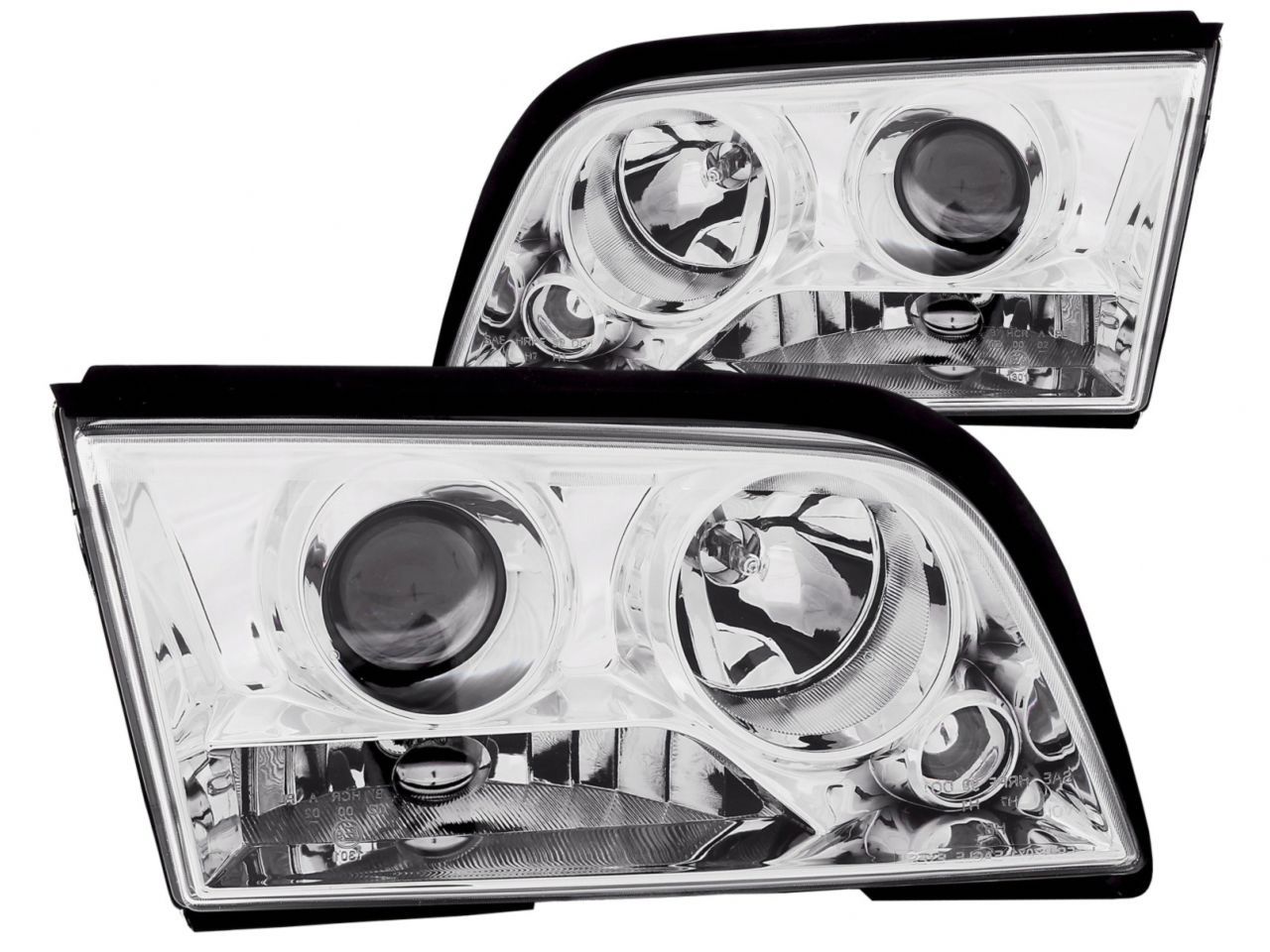 Anzo 1994-2000 Mercedes Benz C Class W202 Projector Headlights Chrome