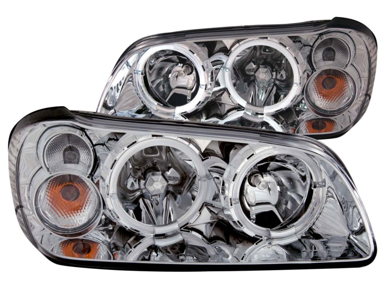 Anzo 2002-2003 Nissan Maxima Crystal Headlights w/ Halo Chrome