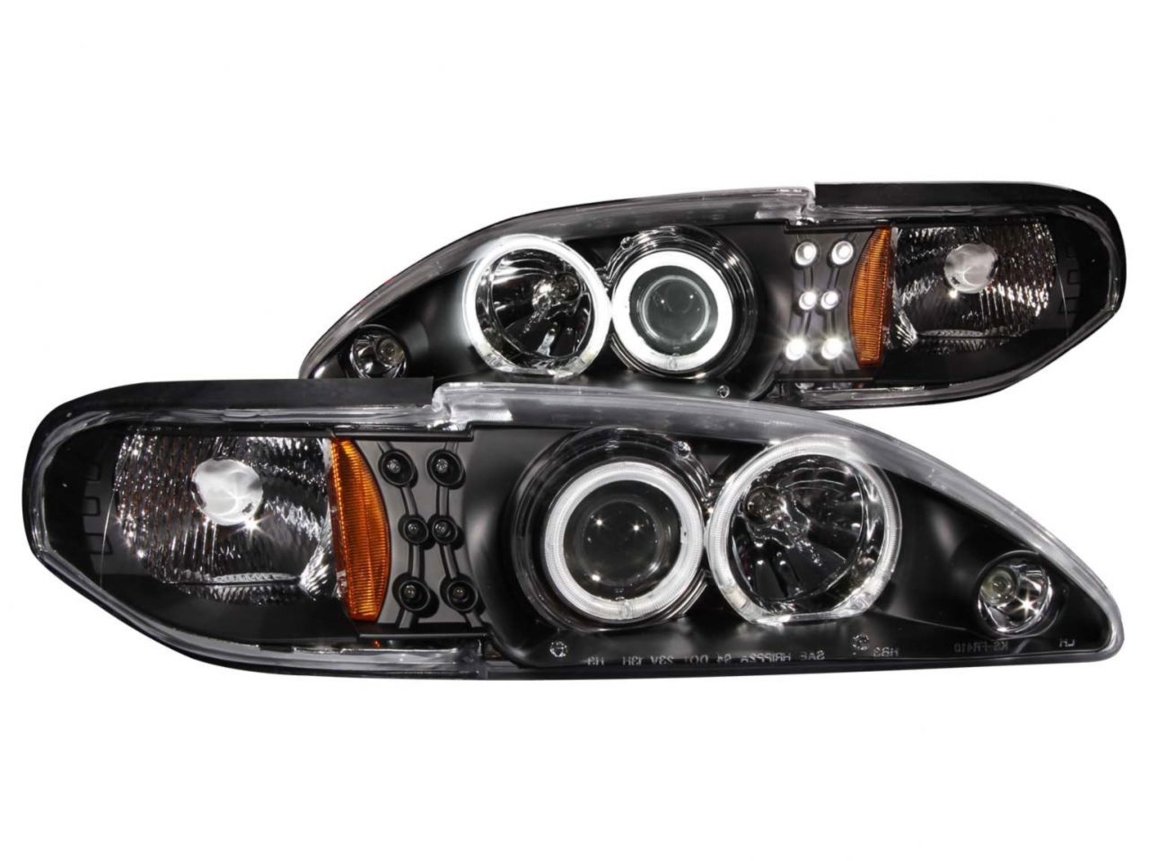 Anzo 1994-1998 Ford Mustang Projector Headlights w/ Halos (CCFL) Black 1pc