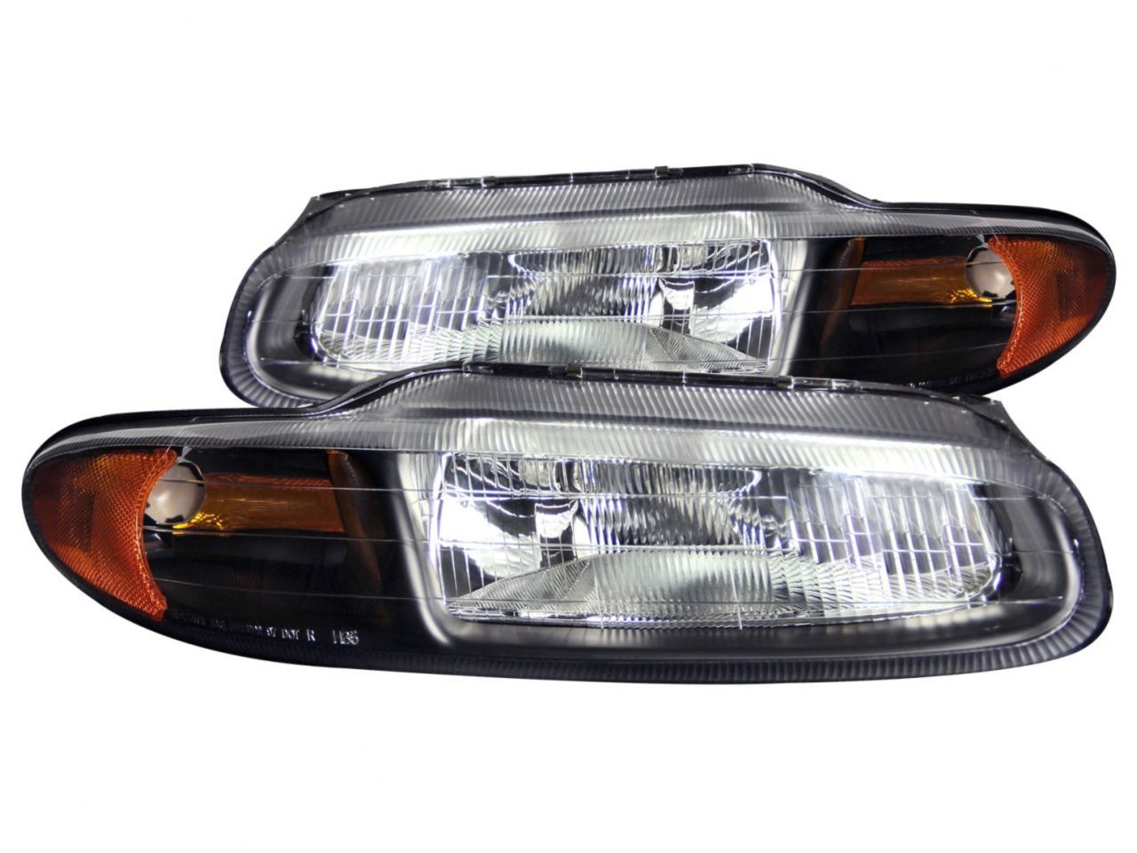 Anzo 1996-2000 Chrysler Sebring Crystal Headlights Black