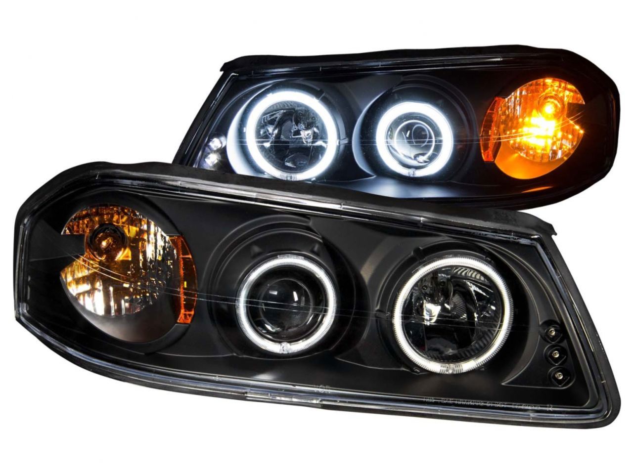 Anzo 2000-2005 Chevrolet Impala Projector Headlights w/ Halo Black (CCFL)