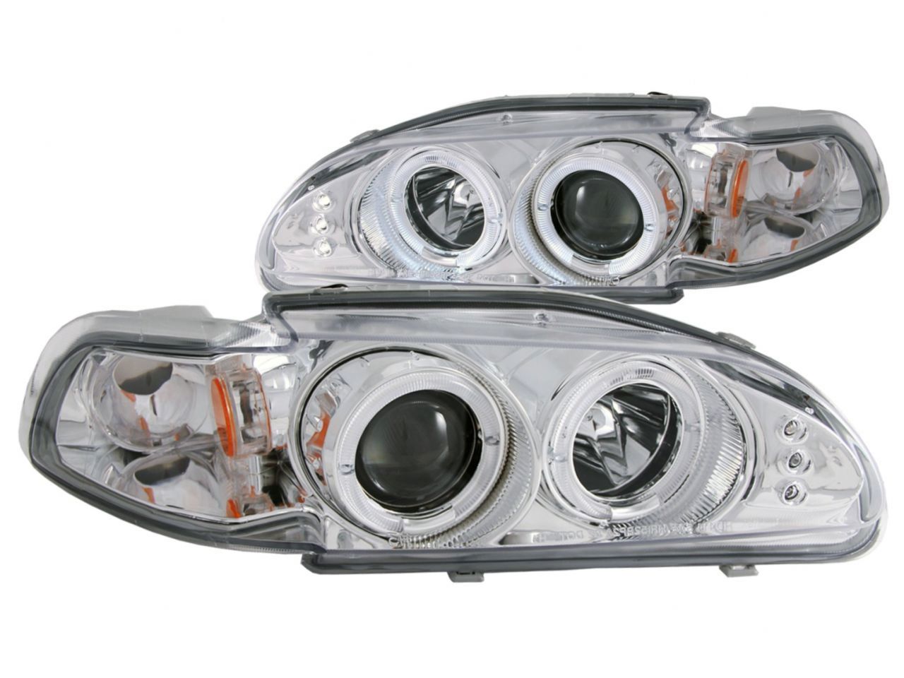 Anzo 1992-1995 Honda Civic Projector Headlights w/ Halo Chrome 1pc