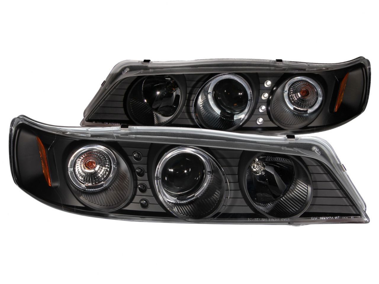 Anzo 1994-1997 Honda Accord Projector Headlights w/ Halo Black 1 pc