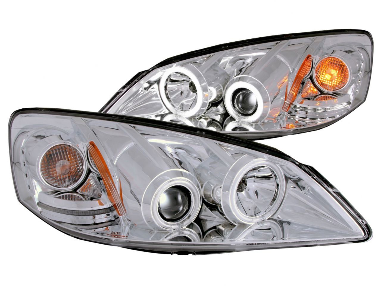 Anzo 2005-2010 Pontiac G6 Projector Headlights w/ Halo Chrome (CCFL)