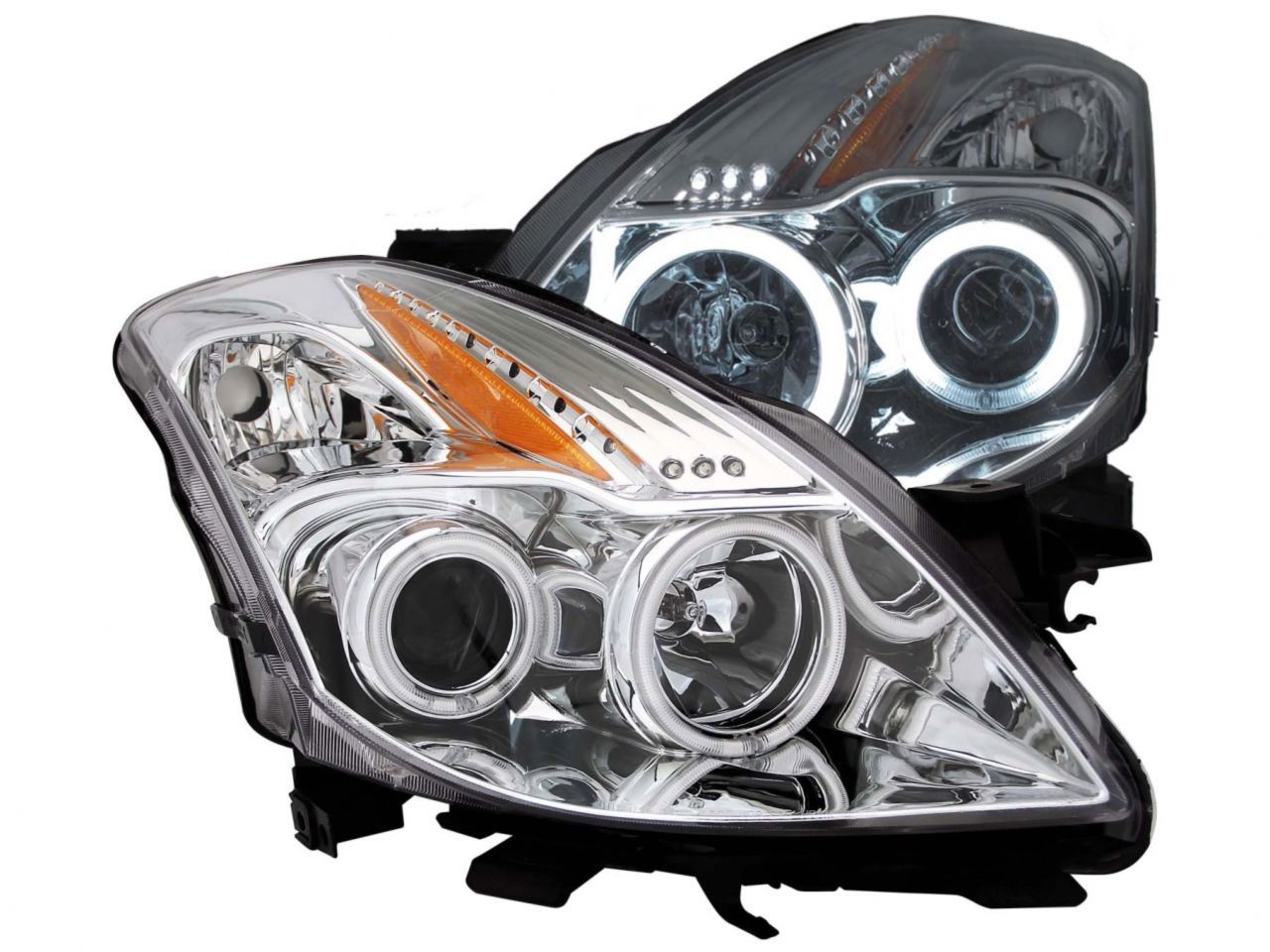 Anzo 2008-2009 Nissan Altima Projector Headlights w/ Halo Chrome (CCFL)