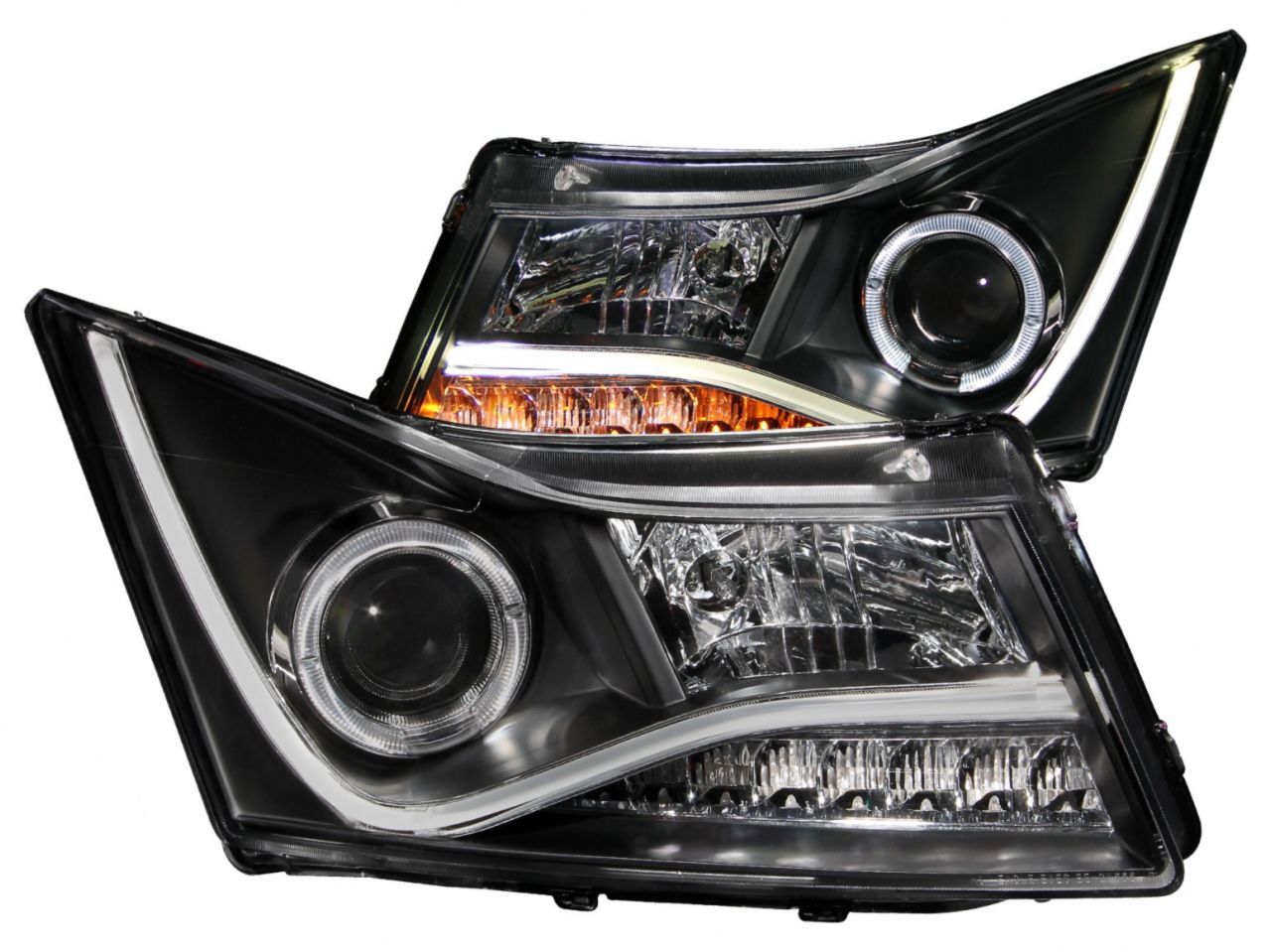 Anzo 2011-2015 Chevrolet Cruze Projector Headlights w/ Halo Black