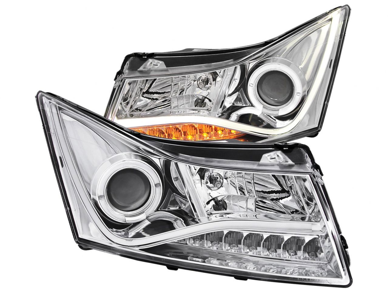 Anzo 2011-2015 Chevrolet Cruze Projector Headlights w/ Halo Chrome