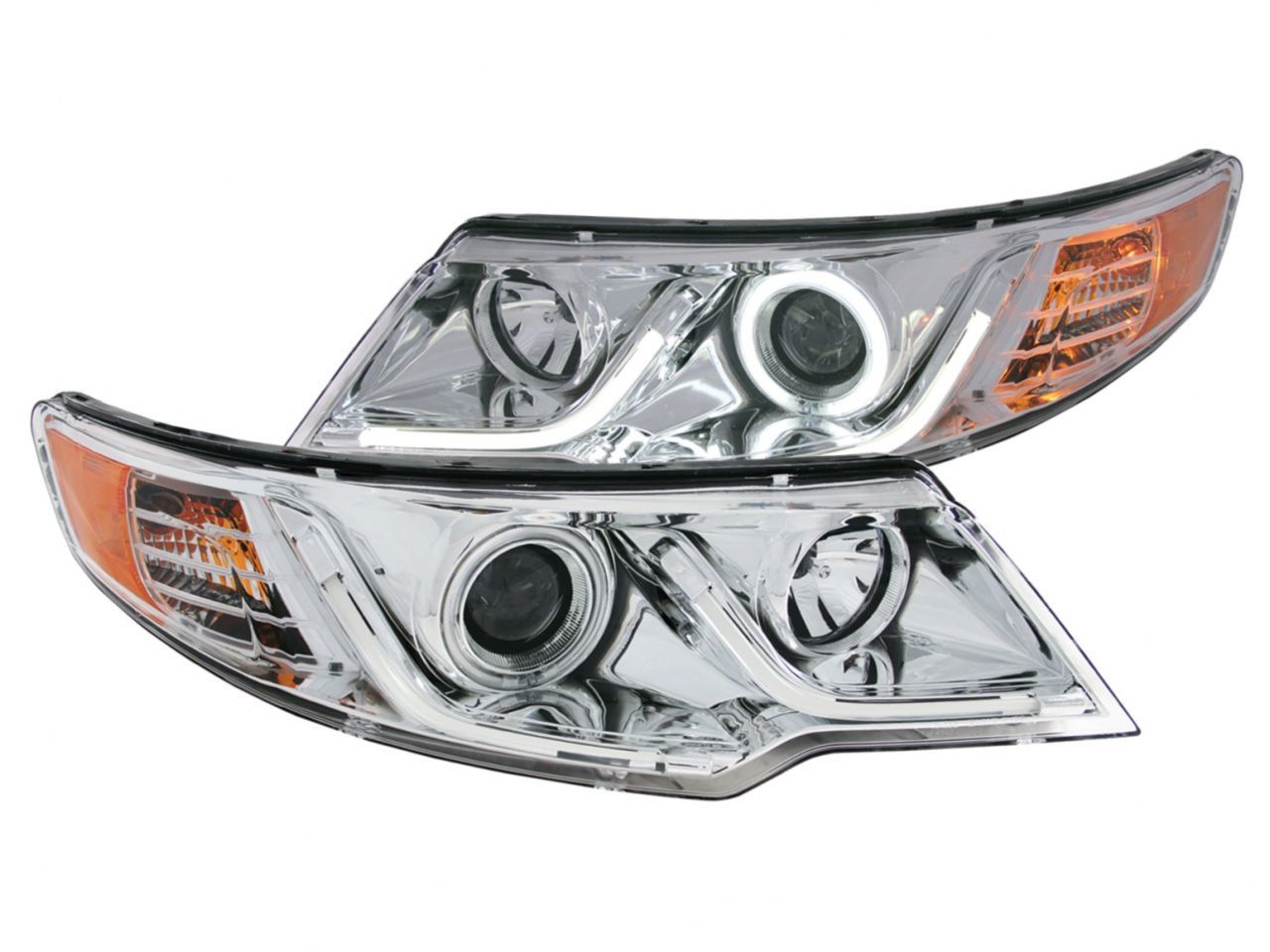 Anzo 2010-2013 Kia Forte Projector Headlights w/ Halo Chrome (CCFL) G2