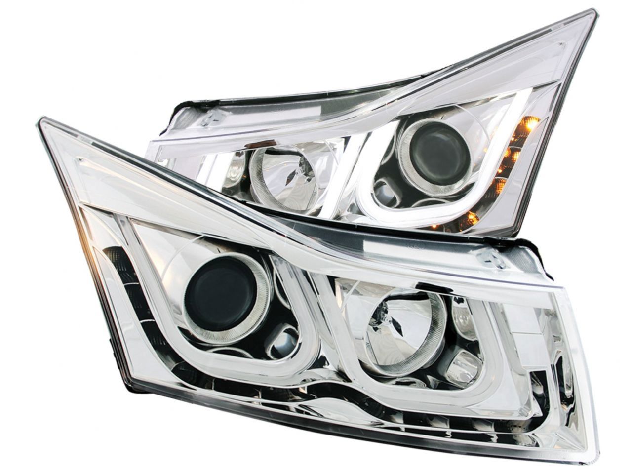 Anzo 2011-2015 Chevrolet Cruze Projector Headlights w/ U-Bar Chrome