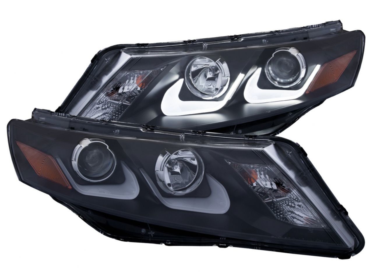 Anzo 2010-2014 Honda Crosstour Projector Headlights w/ U-Bar Black