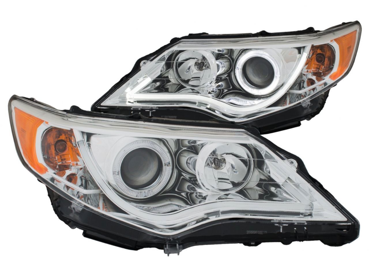 Anzo 2012-2013 Toyota Camry Projector Headlights w/ Halo Chrome