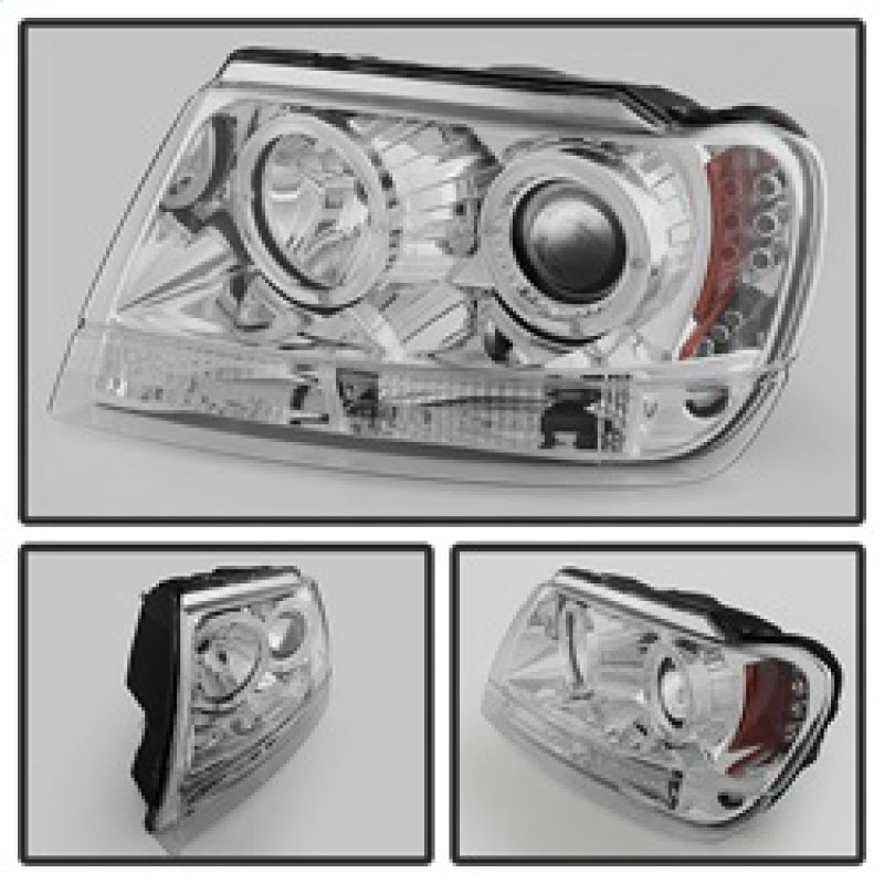 Spyder Jeep Grand Cherokee 99-04 Projector Headlights LED Halo LED Chrm - PRO-YD-JGC99-HL-C 5011152