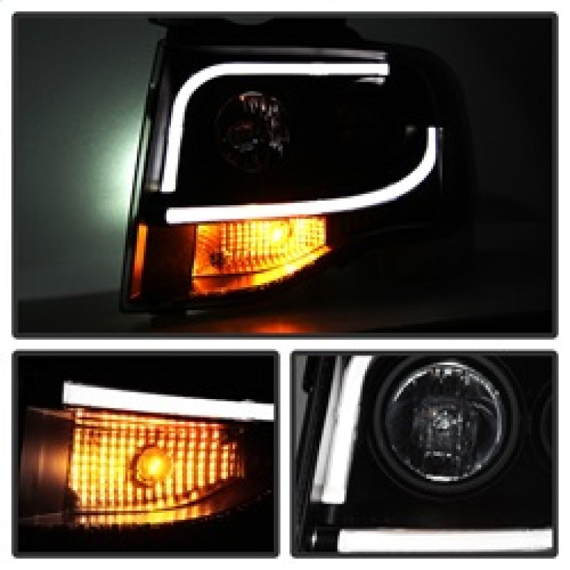 Spyder Ford Expedition 07-13 Projector Headlights Light Tube DRL Blk PRO-YD-FE07-LTDRL-BK 5079503
