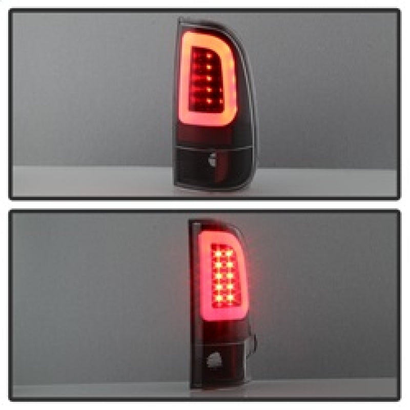 Spyder 97-03 Ford F150 Stylsd. F250/350 V3 Light Bar LED Tail Lights - Blk ALT-YD-FF15097V3-LBLED-BK 5084231