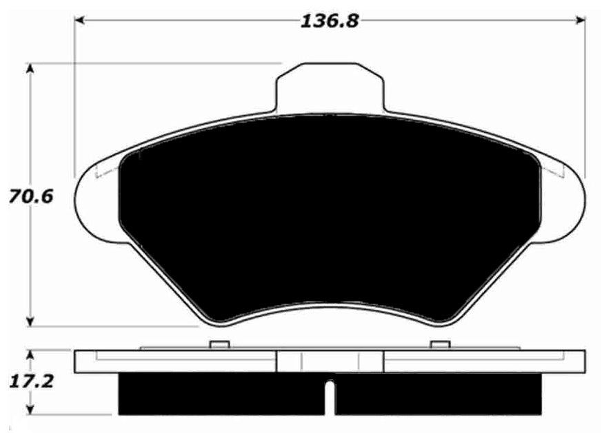 Porterfield Brake Pads for 1993 MERCURY COUGAR w/Rear Discs