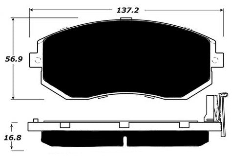 Porterfield Brake Pads for 2012 SUBARU IMPREZA COUPE 2.5i