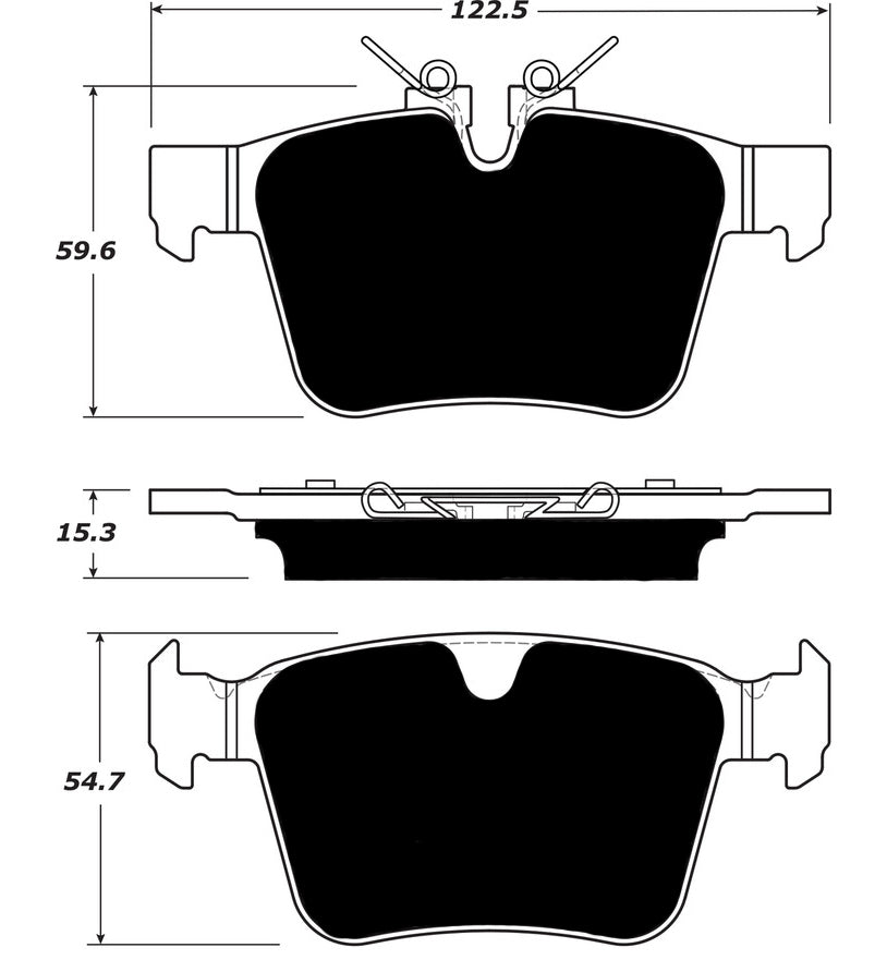Porterfield Brake Pads for 2016 JAGUAR XE 18"