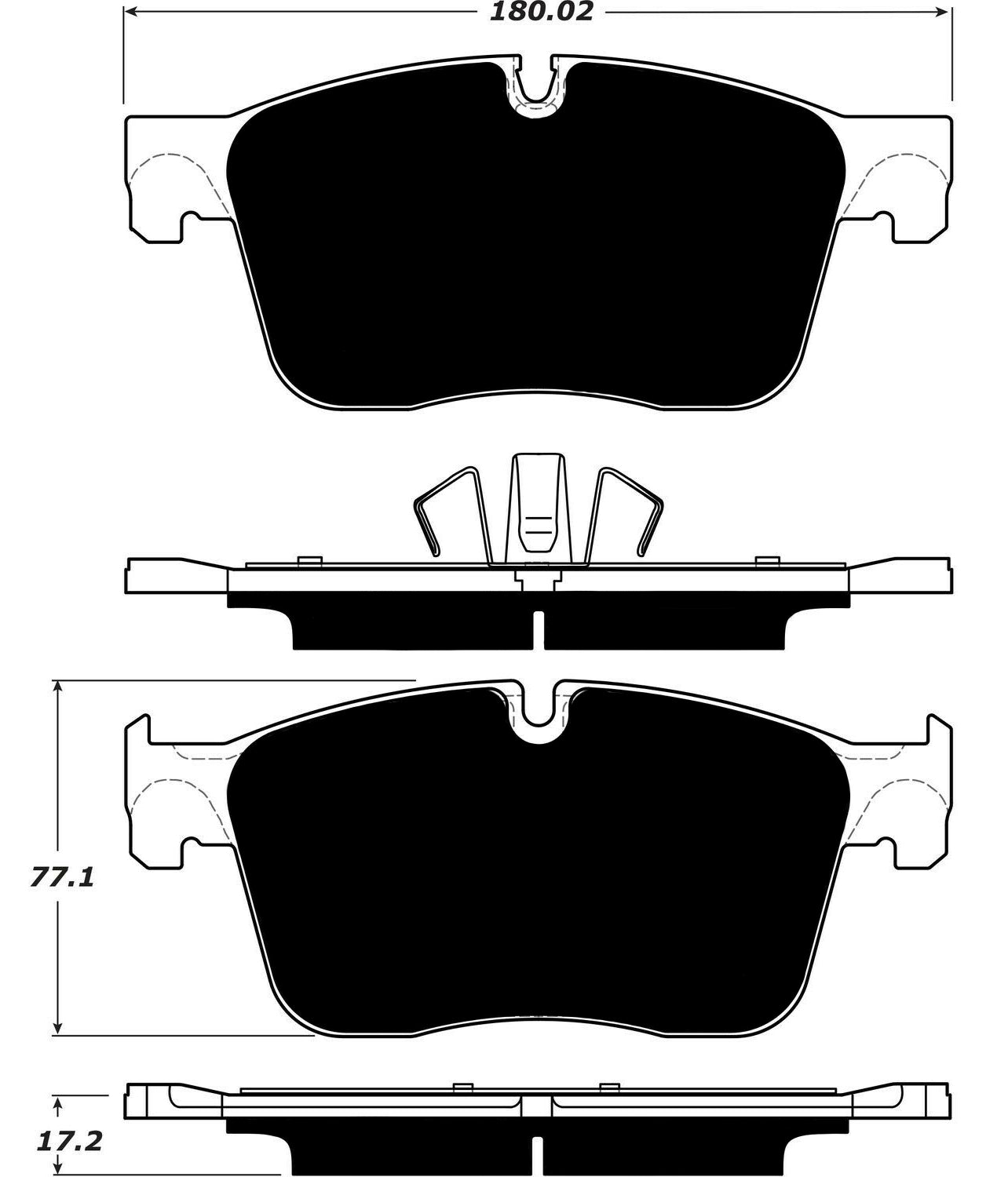 Porterfield Brake Pads for 2018 JAGUAR F-Pace 18" 350mm FD