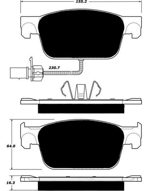 Porterfield Brake Pads for 2019 AUDI A4 w/314mm Front Disc