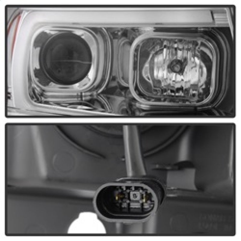 Spyder 99-04 Jeep Grand Cherokee Projector Headlights - Light Bar DRL LED - Chrome 5085214