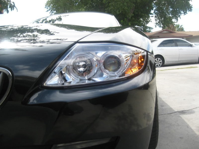 Spyder BMW Z4 03-08 Projector Headlights Halogen Model Only - LED Halo Chrome PRO-YD-BMWZ403-HL-C 5029089