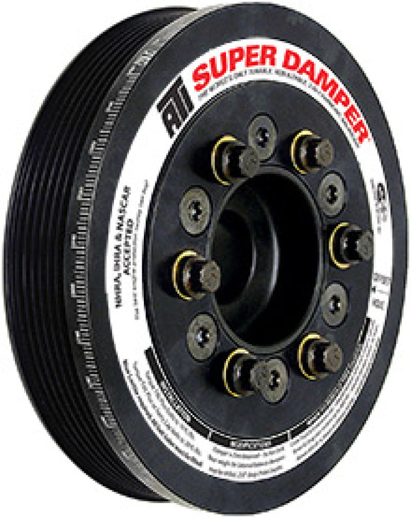 ATI Damper - 7.795in - Alum - 8 & 6 Grv - Ford Coyote 5.0 - 15 Percent OD - w/A/C Pulley ATI918053
