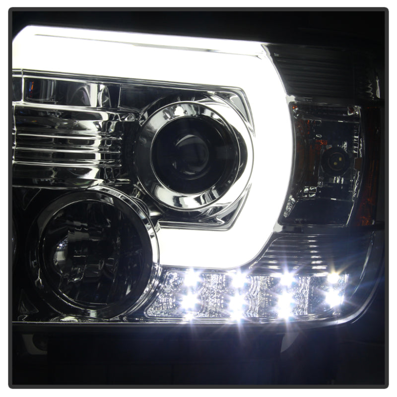 Spyder GMC Sierra 14-16 Projector Headlights Light Bar DRL Chrome PRO-YD-GS14-LBDRL-C 5080622