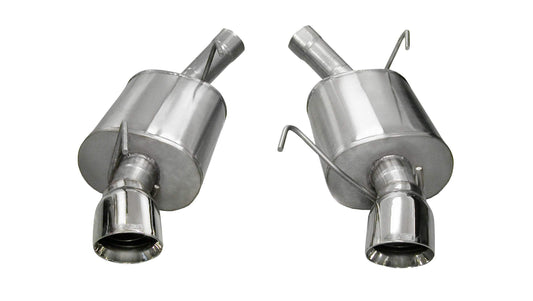 Corsa Xtreme, Sport / 2.5 in Axle-Back 4.0 in Single Tips | 2005-2010 Ford Mustang GT, GT500 (14314, 14311)