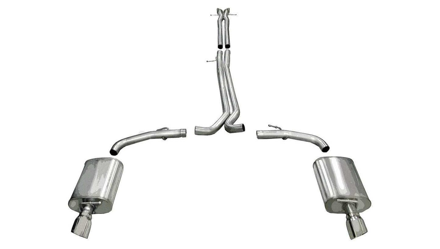 Corsa [OPEN BOX] Sport Sound Level (14315) 2.5 IN Cat-Back Single 4.0 IN Tips 2010-2019 Ford Taurus SHO