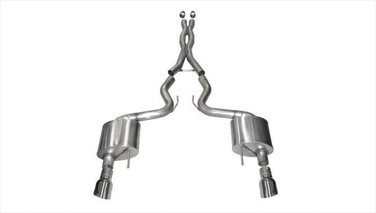 Corsa Xtreme, Sport / 3.0 in Cat-Back 4.5 in Single Tips | 2015-2017 Mustang GT 5.0L V8 Coupe (14328, 14332)