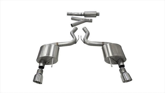 Corsa Sport / 2.75 in Cat-Back 4.5 in Single Tips | 2015-2023 Mustang EcoBoost 2.3T (14343)