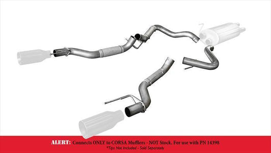 Corsa Muffler to Cat-Back / 3.0 in Axle Pipes | 2017-2020 Ford F-150 EcoBoost Raptor 3.5T (14399)