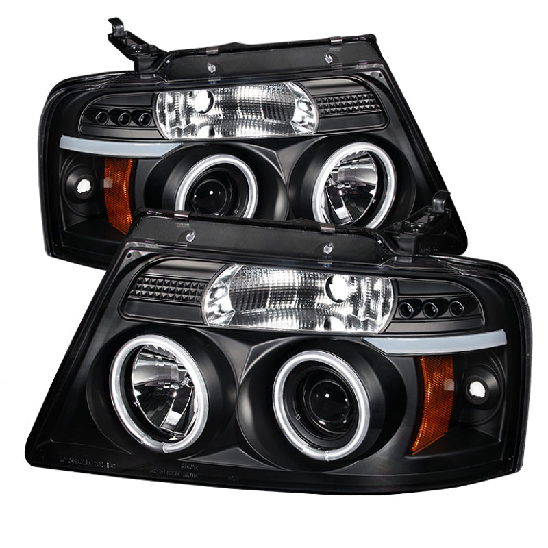 Spyder Ford F150 04-08 Projector Headlights Version 2 CCFL Halo LED Blk PRO-YD-FF15004-CCFL-G2-BK 5030085