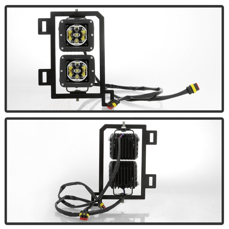 Spyder Dodge Ram 2013-2018 1500 Only Full LED Fog Lights W/Bracket and Universial Switch- Clear 9045424