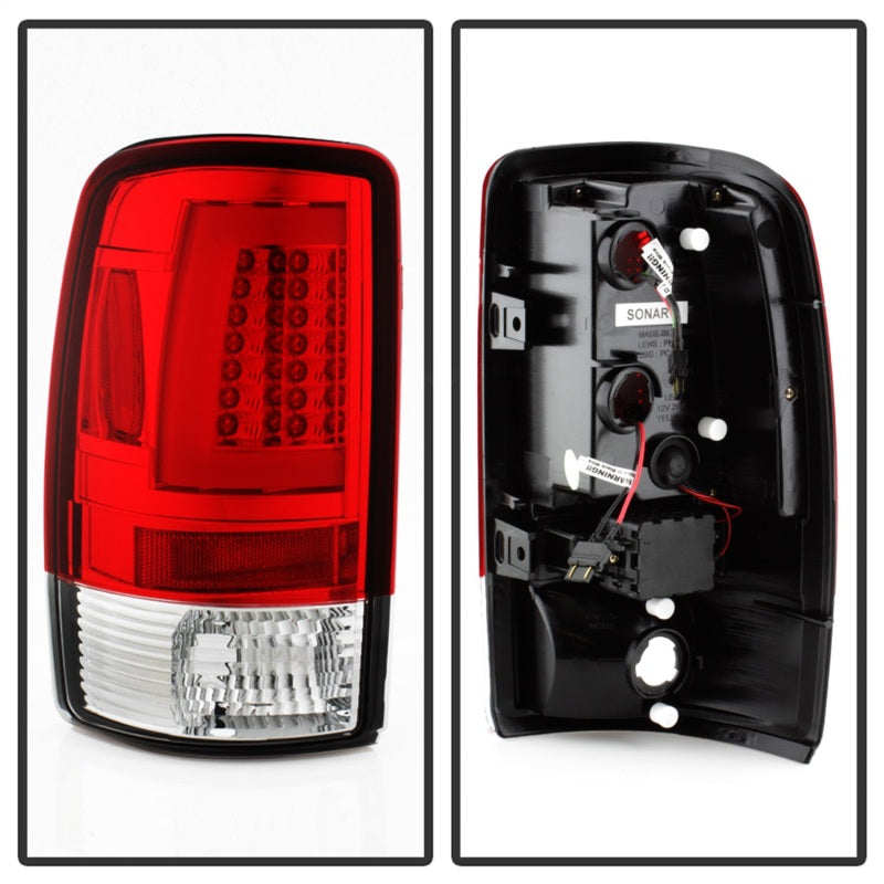 Spyder 00-06 Chevy Suburban 1500/2500 V2 Light Bar LED Tail Lights -Red Clr (ALT-YD-CD00V2-LBLED-RC) 5084163