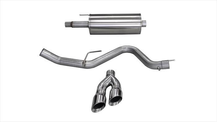 Corsa Sport / 3.0 in Cat-Back 4.0 in Twin Tips | Ford F-150 V8 2015-2020 5.0L (14837)