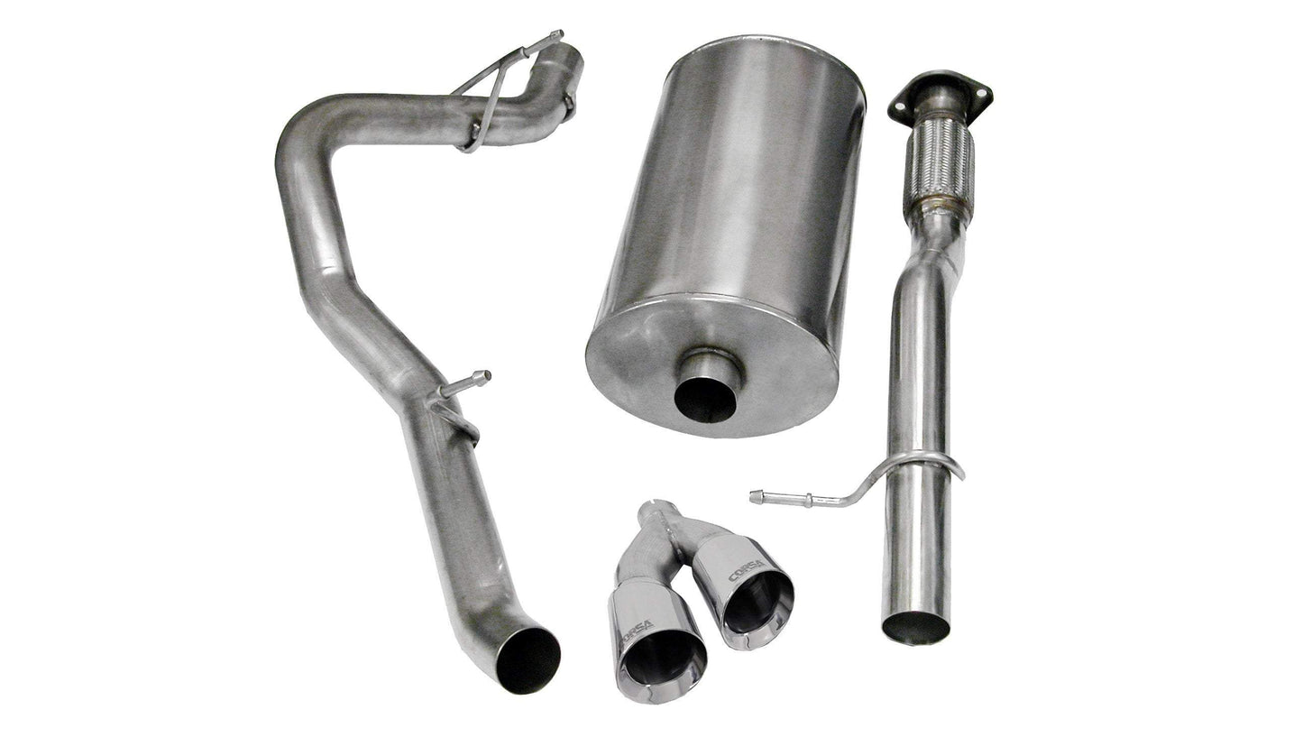 Corsa Sport / 3.0 in Cat-Back 4.0 Twin Tips | 2009-2014 Avalanche Suburban Yukon XL 5.3L 6.0L (14914)