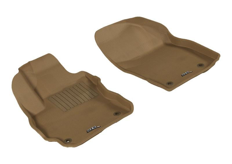 3D MAXpider 2012-2015 Mazda Mazda5 Kagu 1st Row Floormat - Tan L1MZ03911502