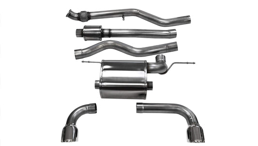 Corsa Touring / 3.0 in Cat-Back 3.5 in Single Tips | 2012-2018 BMW 335i F30 RWD (14937)