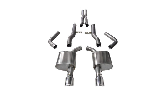 Corsa Xtreme / 2.75 in Cat-Back Single 4.5 in Tips | 2015-23 Charger 6.4L 6.2L (14996)